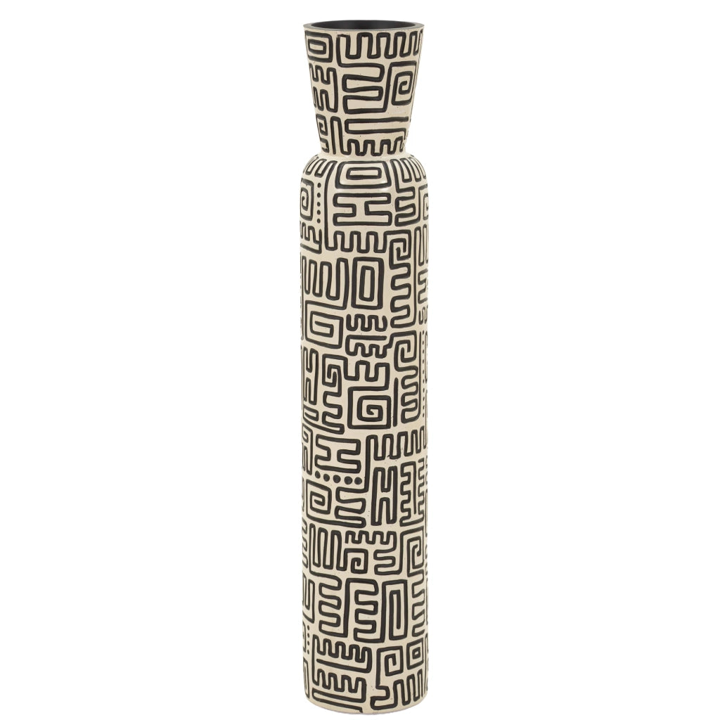 Fanopa, Vaso Colore Struttura Nero, Bianco Crema
