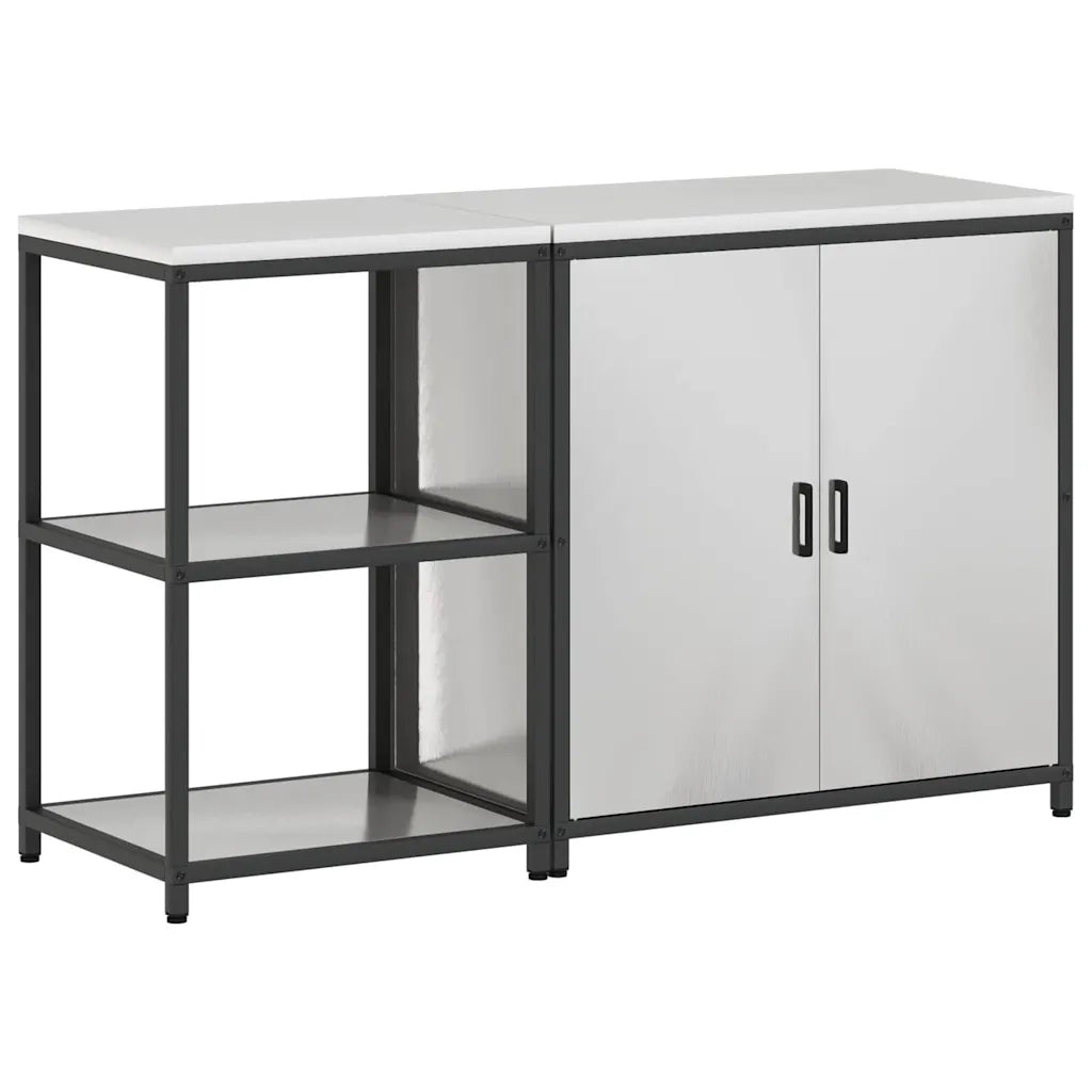 Set di Stoccaggio per Cucina 2 pcs Argento Acciaio inossidabile