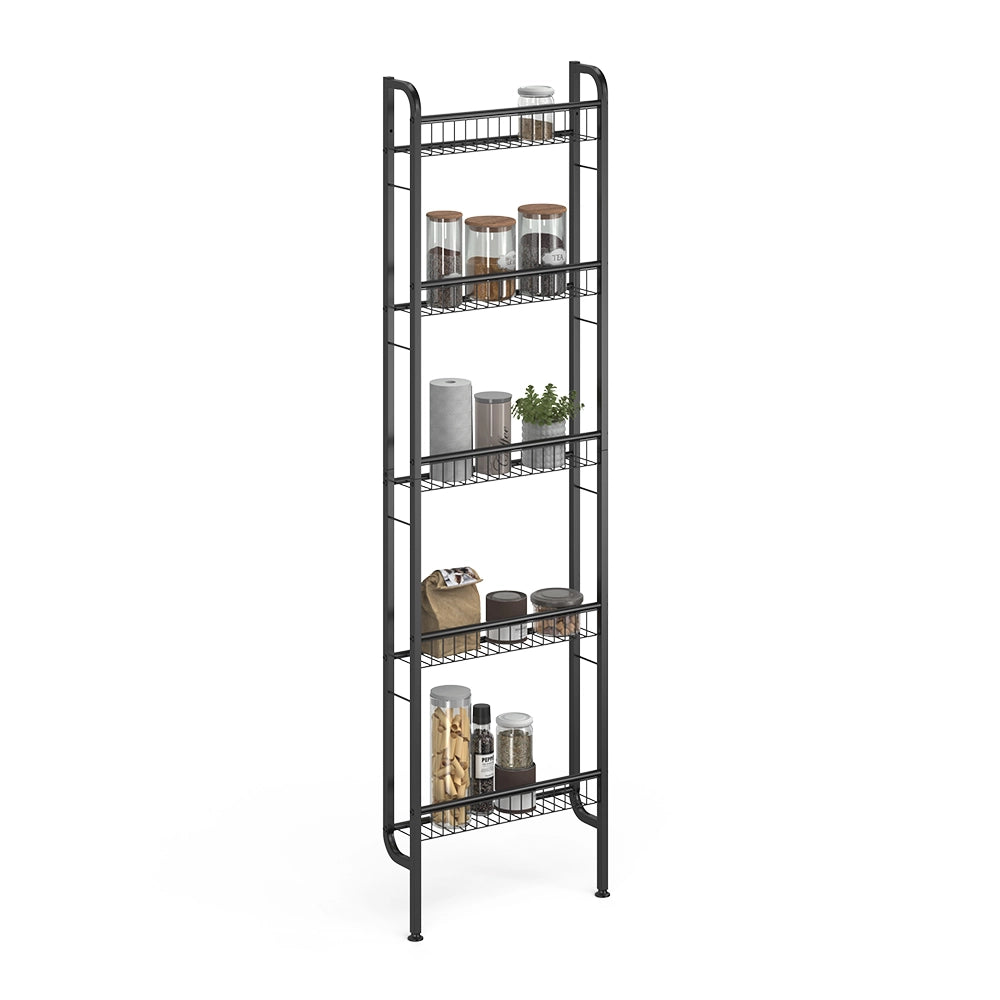Vicco Scaffale a scala Nero 44.5 x 160 cm con 5 ripiani
