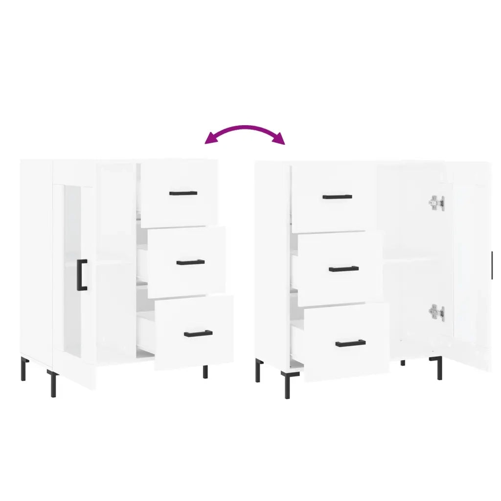 Credenza Bianca 69,5x34x90 cm in Legno Multistrato 828044