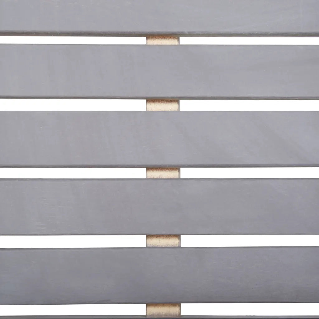 Set da Pranzo da Giardino 5 pz Grigio Legno Massello di Acacia