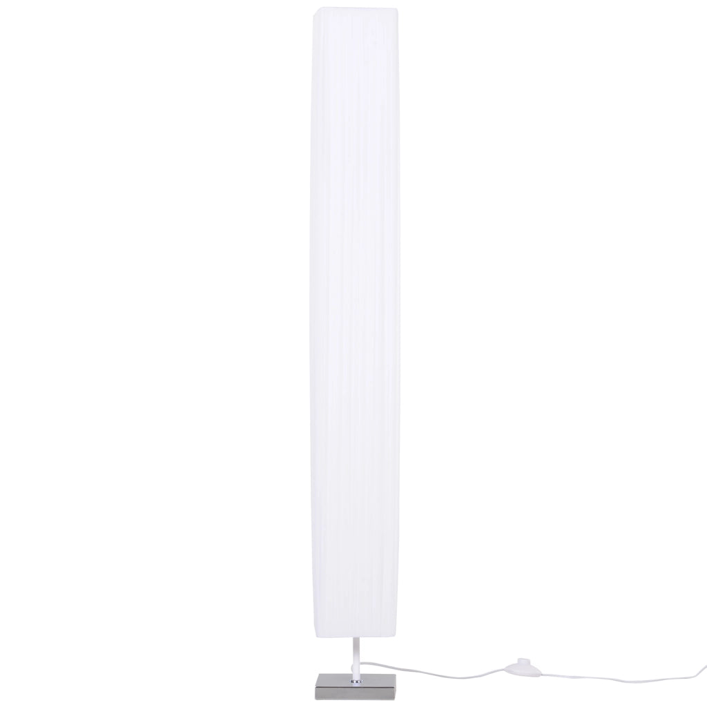 Lampada da Terra Piantana Moderna Salotto Tessuto ¨C zephmum ¨C Bianco 14x14x120 cm