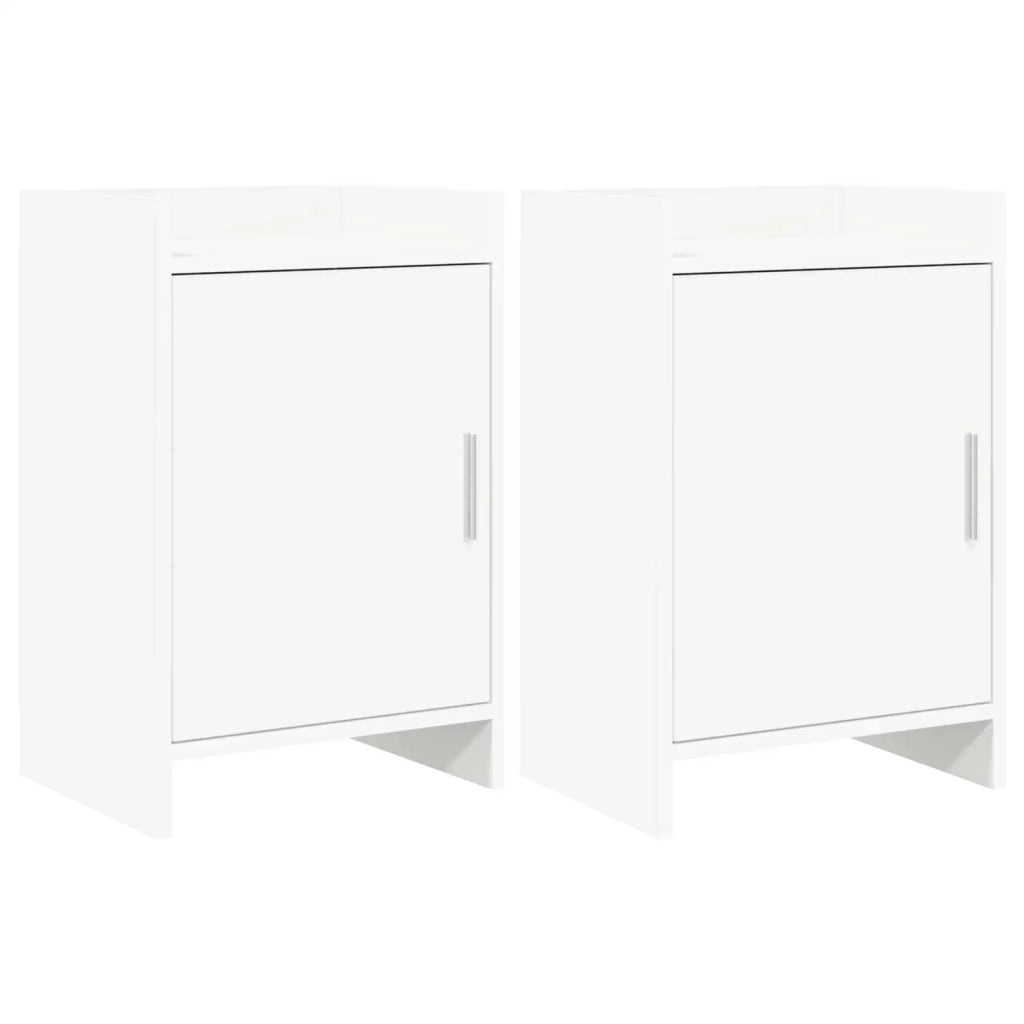 Comodini 2 pcs Bianco 40 x 30 x 60 cm Legno ingegnerizzato 8011012