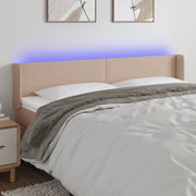 Testiera con LED-Testata Cappuccino a LED 183x16x78/88 cm in Similpelle 646144