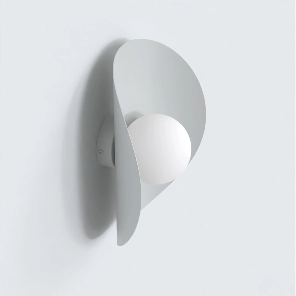 Lampada a parete Fiero in acciaio grigio