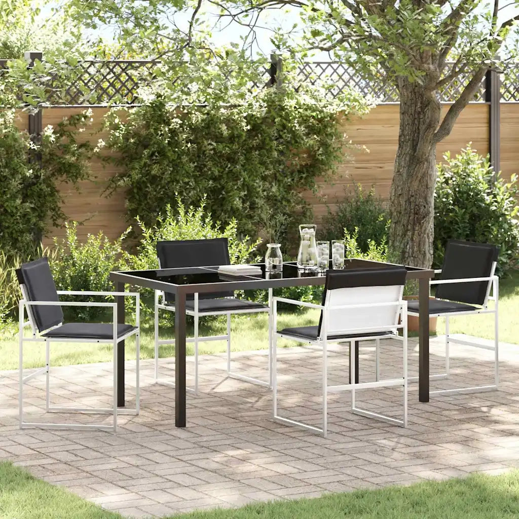 Set da Pranzo per Giardino 5 pcs Bianco 3379340