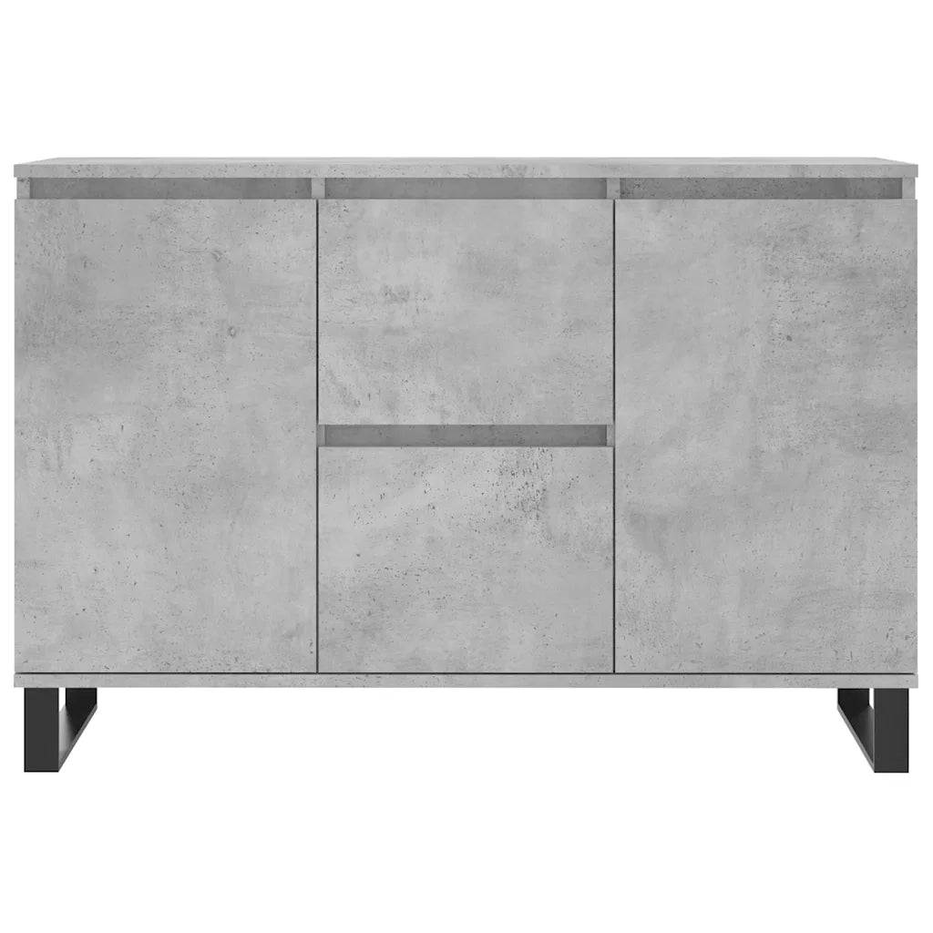 Credenza Grigio Cemento 101,5x35x70 cm in Legno Multistrato