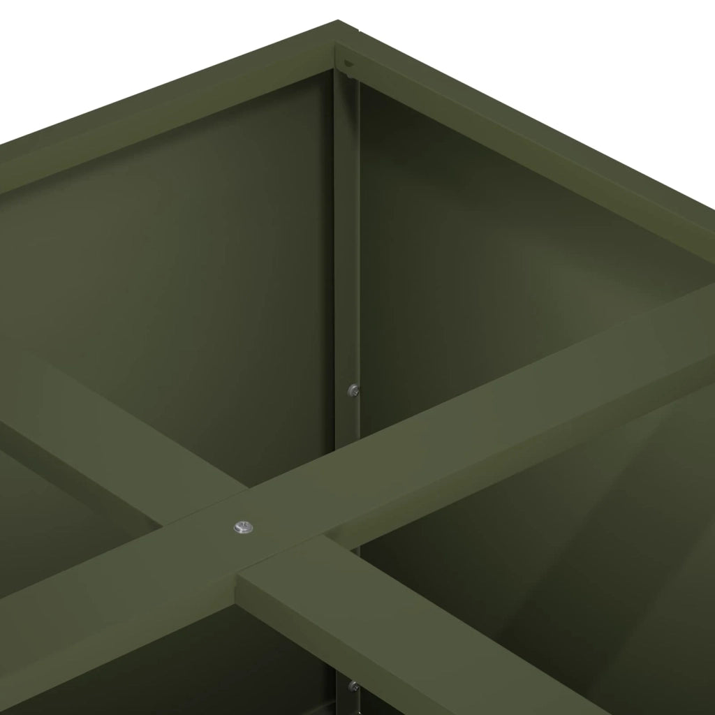 Vaso da giardino Verde Oliva 100 x 100 x 40 cm 8005753