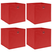 Scatole 4 pz Rosse 32x32x32 cm in Tessuto cod mxl 51007