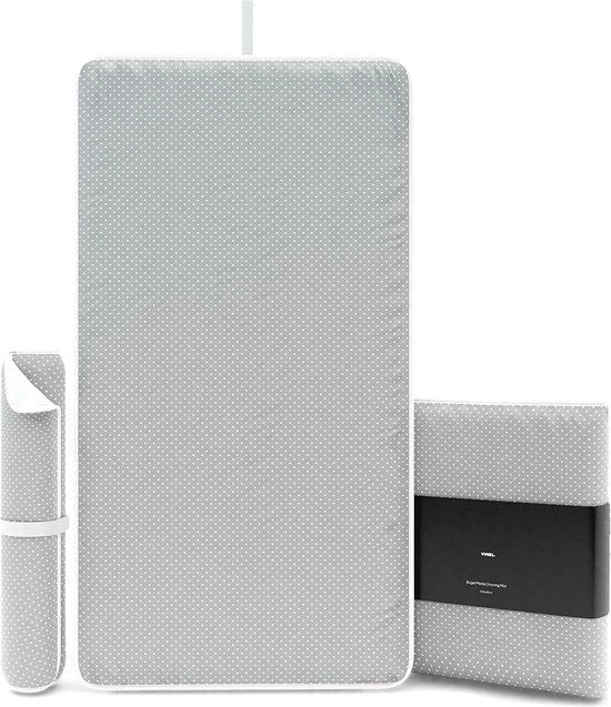 Stri crime 100 x 65 cm, nr. 1 strizzatore per tavolo e stoviglie, asciugamano per stoviglie con blocco vapore, resistente al calore fino a 220 °C, strizzatore, grigio (con blocco vapore)