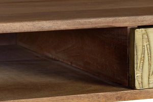 Scrivania a 2 cassetti e ripiano centrale