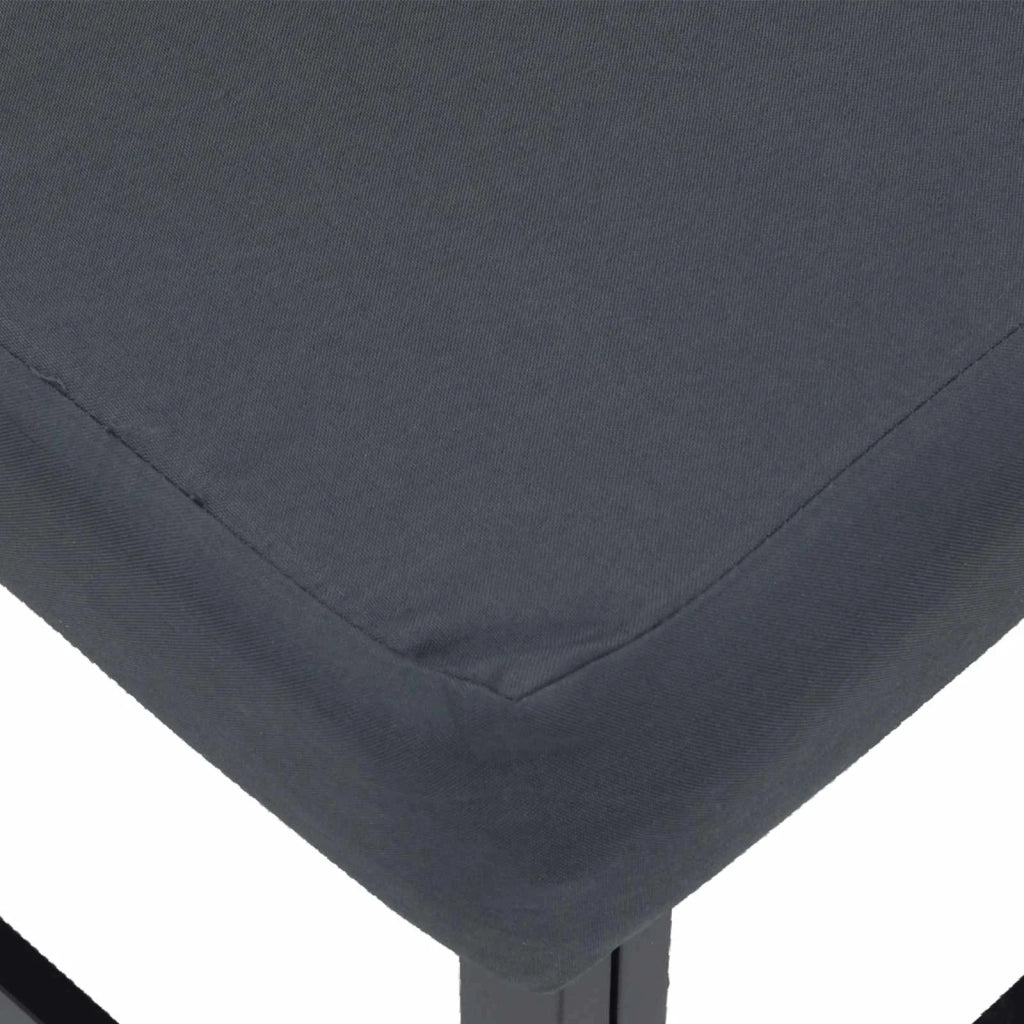 Set Divano da Giardino con cuscino 5 pcs Nero Alluminio