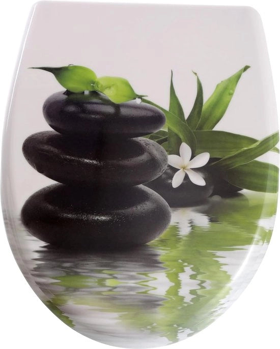 Bracciale per il Bagno, Duroplast - Qualità Premium - Decorazione Pietra e Giacinto - Bianco