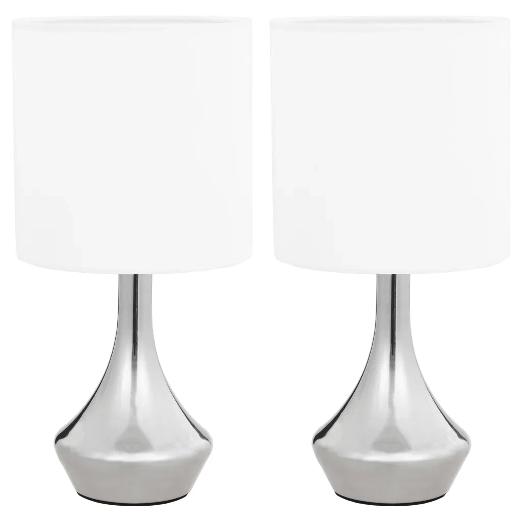 Lampade da Tavolo 2 pz Pulsanti Touch Bianche E14 CFW2562135