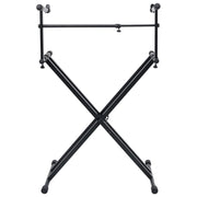 Supporto per Tastiera Musicale a Doppia Staffa a X Nero CFW4518566
