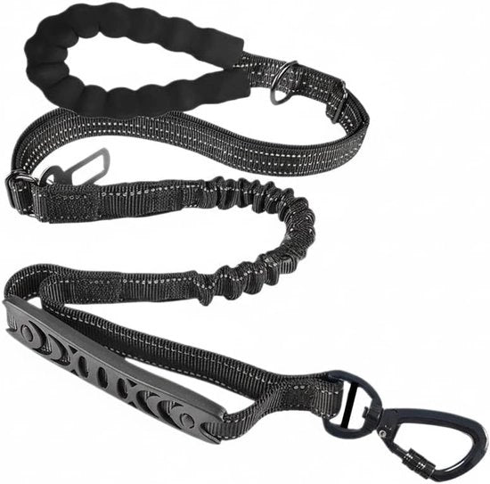 Cintura di sicurezza per cani grandi che tirano, cintura anti-tiraggio con assorbimento di shock, robusta, lunga 1,8 metri, corda di training senza nodo fino a 50 kg