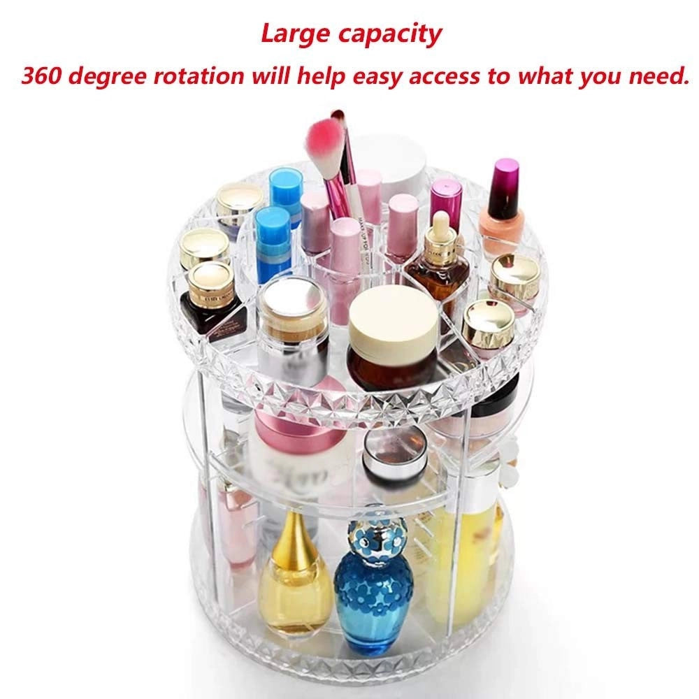 Trade Shop - Organizer Espositore Per Trucco Girevole 360° Rotante Cosmetici Profumi Makeup -