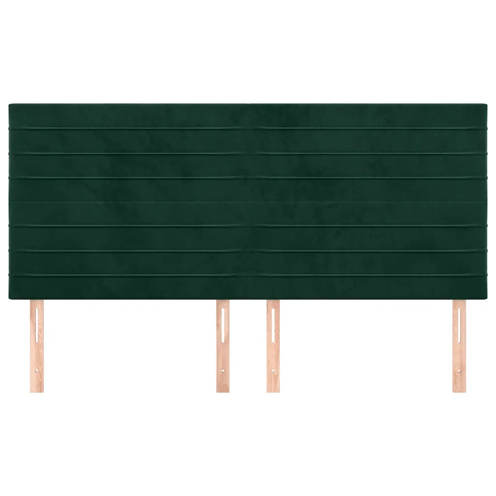 Testiera-Testata-Testiera Decorativa Verde Scuro 180x5x118/128 cm Velluto 585204