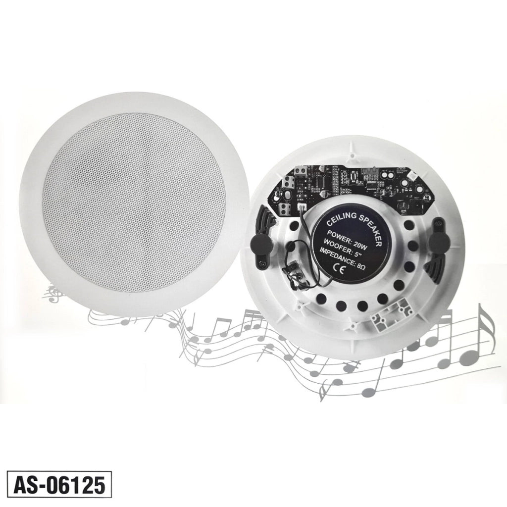 COPPIA CASSE ALTOPARLANTE AUDIO BLUETOOTH SOFFITTO INCASSO CASA 20W AS-06125