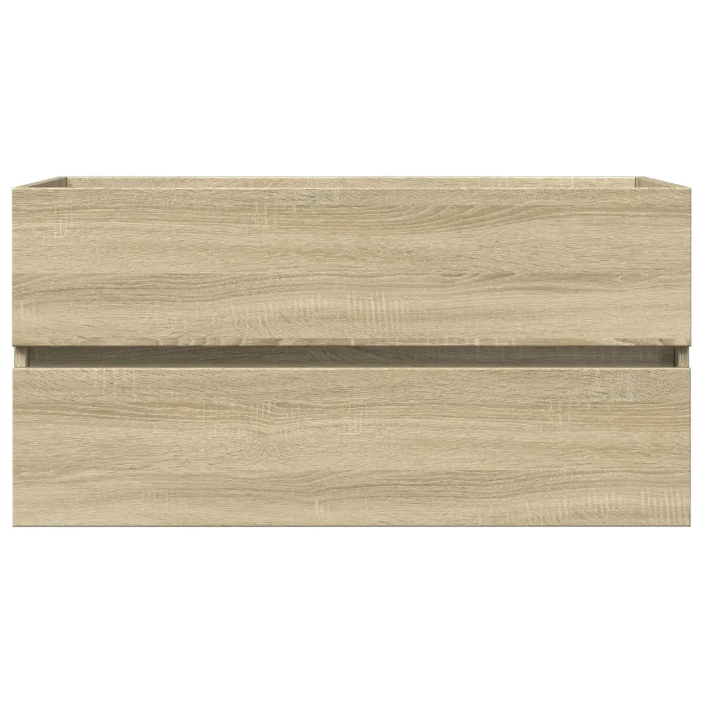 Set Mobili da Bagno | Armadio da bagno 2 pz in Ceramica e Legno Multistrato