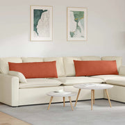 Cuscini da Divano 2 pcs Rosso Arancio 120 x 40 cm
