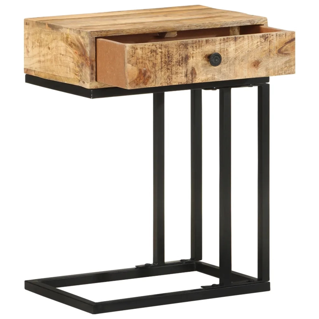 Tavolino Laterale | Tavolo laterale a Forma di U 45x30x61 cm in Massello di Mango