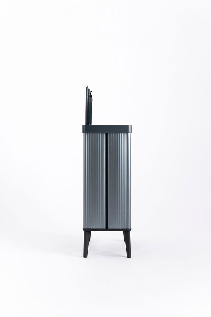 Pattumiera Alta 54L Keter Verto High 43,5x26,5x68,7 cm in Plastica Blu Perla