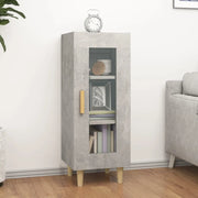 Credenza Grigio Cemento 34,5x34x90 cm in Legno Multistrato 812397