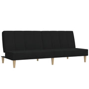 Divano letto | Sof¨¤ letto | Letto singolo a 2 Posti Nero in Tessuto