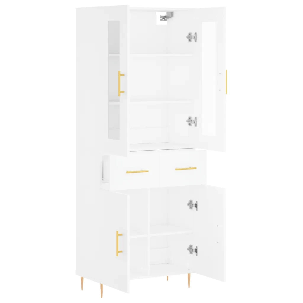 Credenza Bianca 69,5x34x180 cm in Legno Multistrato 3198521