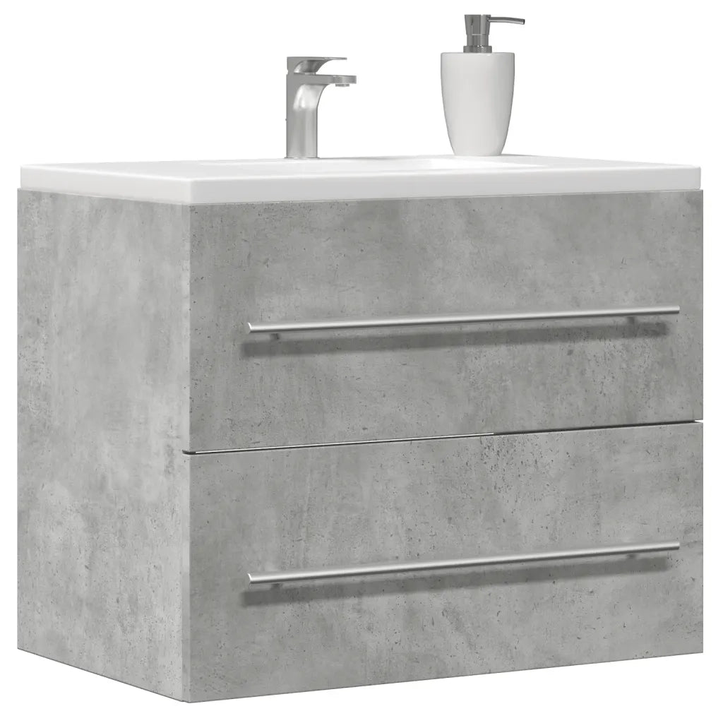 Mobile Lavabo | Armadio Lavabo Grigio Cemento 60x38,5x48 cm in Legno Multistrato
