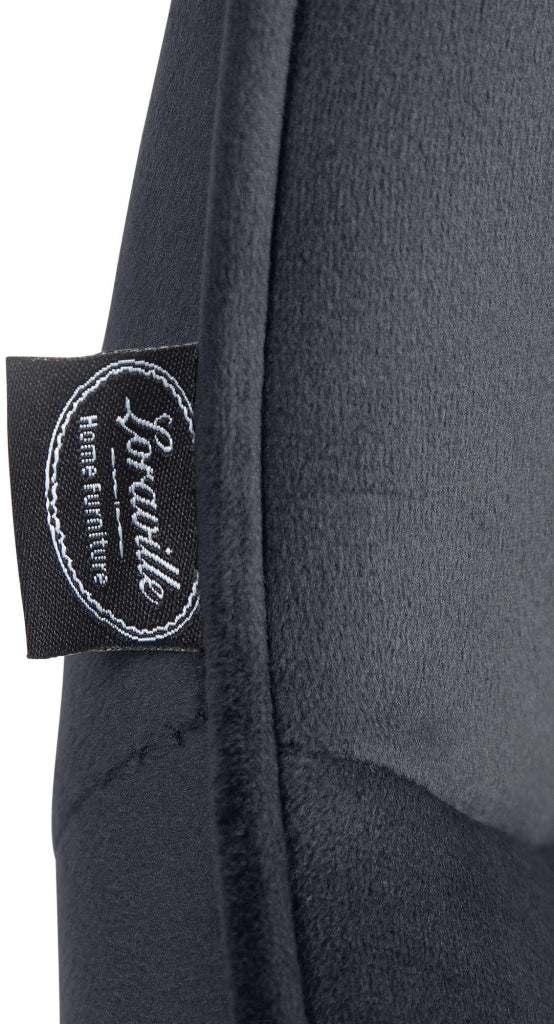 Set di 2 sgabelli da bar Vonore in velluto nero,cromo