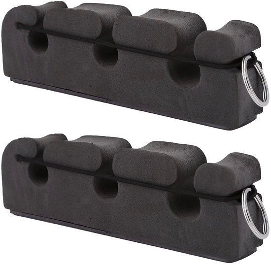 Supporto per Roda - Schiuma di Densità - 2 Pezzi - 3 Slot per Roda - Portatile/Leggero - Sicuro per Pescatori - Ideale per l'Uso in Movimento - Supporto per Roda da Campo