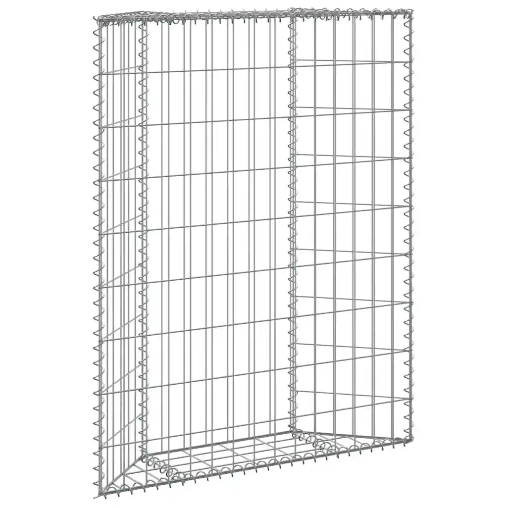 Gabbione Letto Rialzato Trapezio Acciaio Zincato 80x20x100 cm