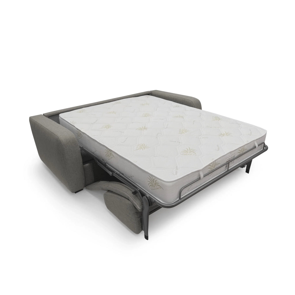 Duna Divano letto matrimoniale con materasso 20 cm in tessuto impermeabile T03 215 cm (mat. 160x197) talpa