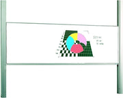 Pannello unifacciale SL in alluminio 19mm, colonne, finitura email bianca 100x200 cm