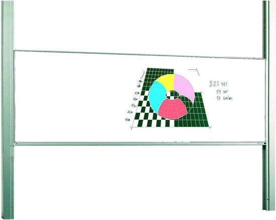 Pannello unifacciale SL in alluminio 19mm, colonne, finitura email bianca 100x200 cm