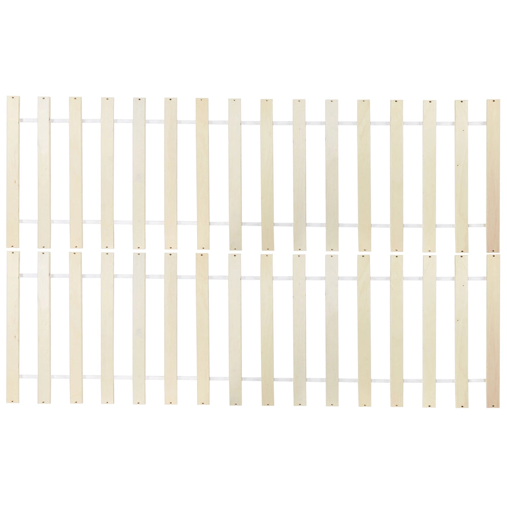 Letto con rete bianca in MDF di pino, 120 x 200 cm, con testiera minimalista