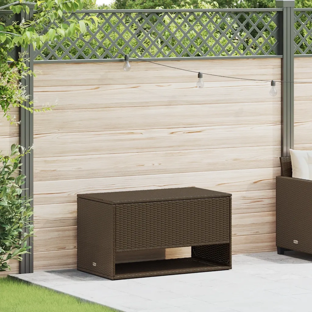 Scatola per Cuscini da Esterno Marrone 100x55x55,5cm Polyrattan CFW9795826