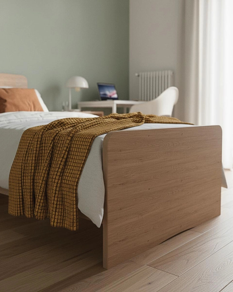 Letto easy con fascioni e pediera - Letto una piazza e mezzo 127 x 197 - Struttura Virginia - Rete e materasso esclusi_