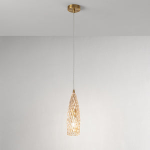 Lampadario In Metallo Contemporaneo Flut Oro 1 Luce E27
