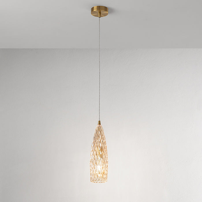 Lampadario In Metallo Contemporaneo Flut Oro 1 Luce E27