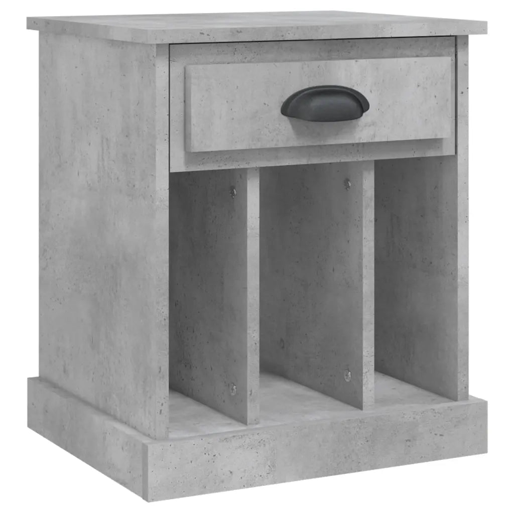 Comodini 2 pz-Set di 2 Tavolino da notte Grigio Cemento 43x36x50 cm