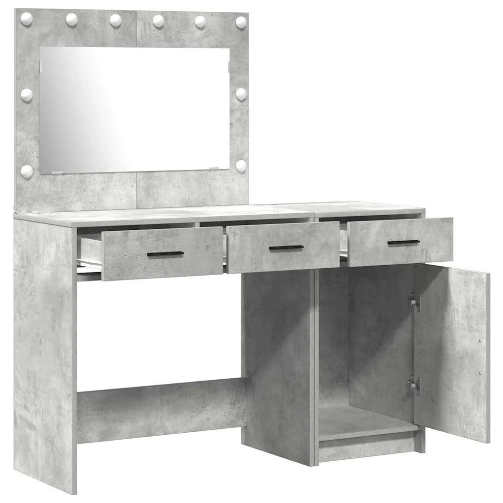 Tavolo da Trucco con cassetto 2 pcs Grigio Legno multistrato 3334230