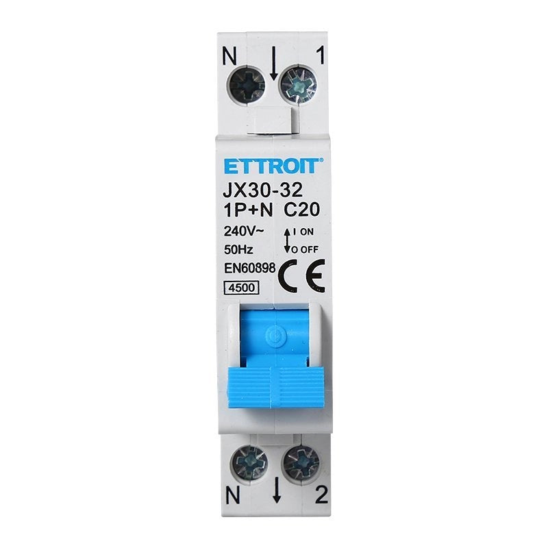 Interruttore Magnetotermico Automatico 1P+N 20A 4500A 220V Salvavita Stotz Occupa 1 Modulo DIN