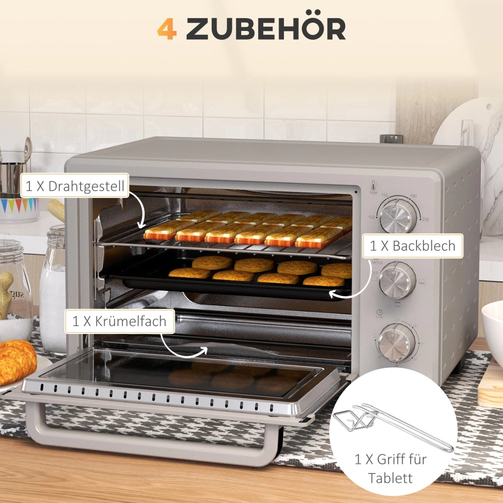 Forno tostapane 21 litri ¨C Minimal ¨C acciaio inossidabile argento