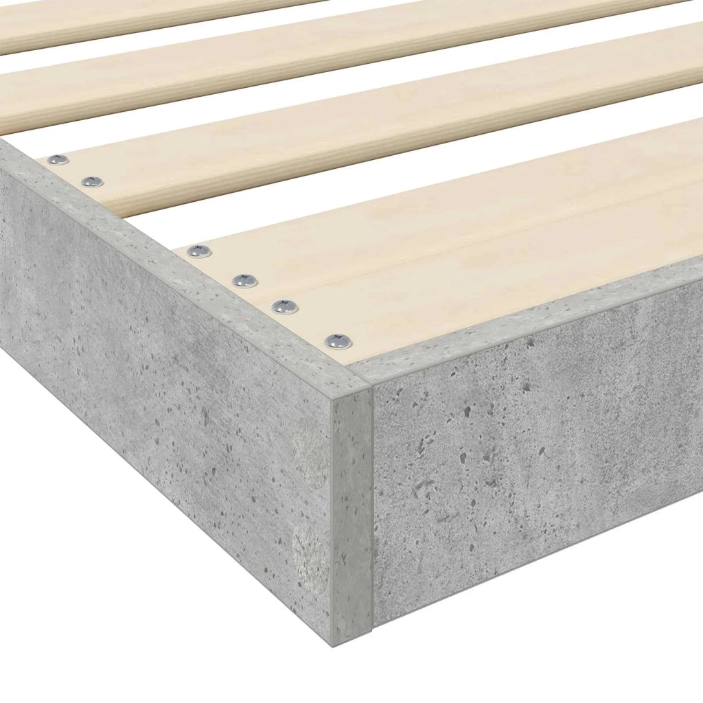 Struttura letto a terra Grigio cemento 100 x 200 cm 893551