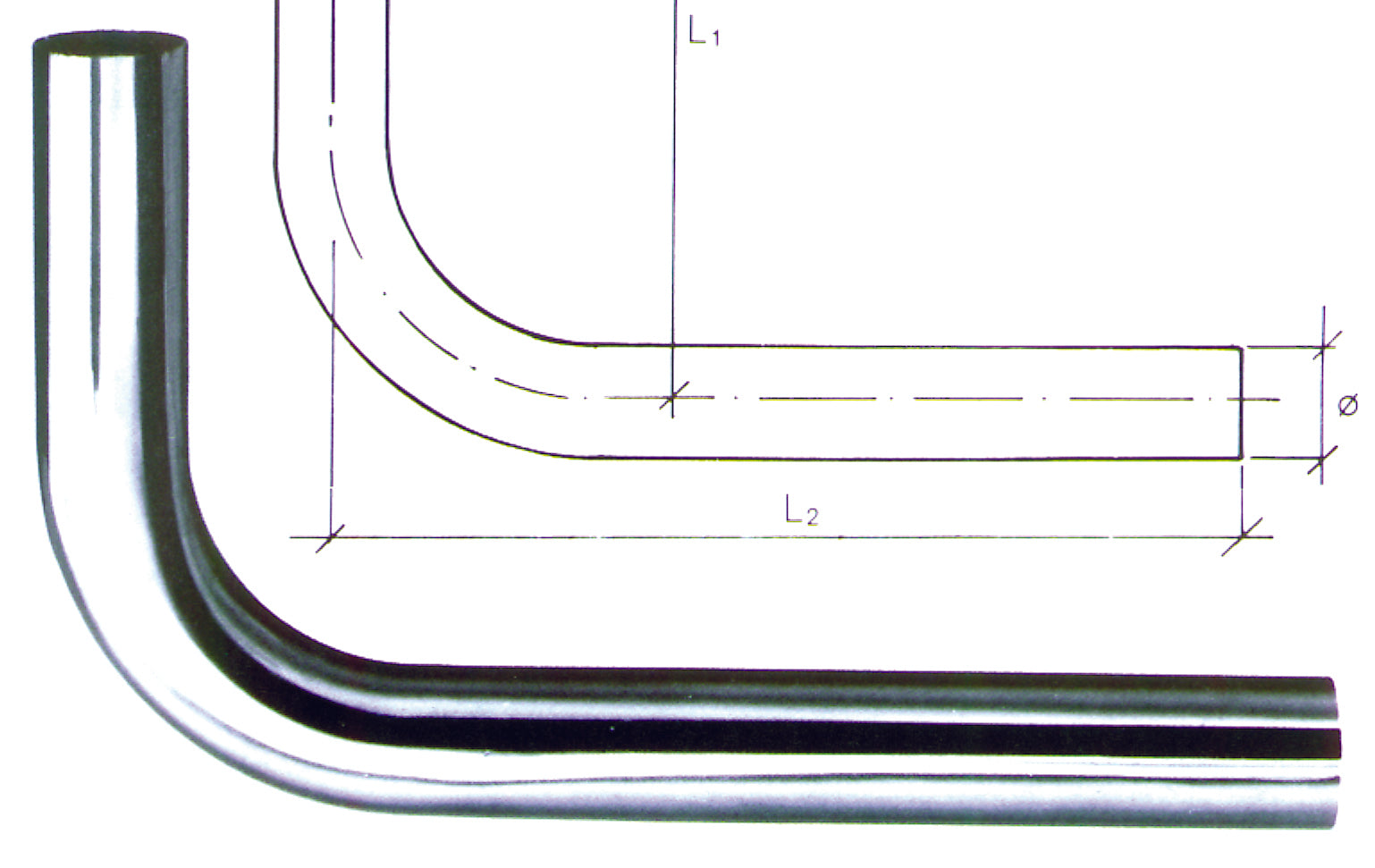 CANOTTO PER SCARICO SOTTOLAVABO CURVO 90  °  EE ? mm. 30 mm. 150x250 5.00 pz