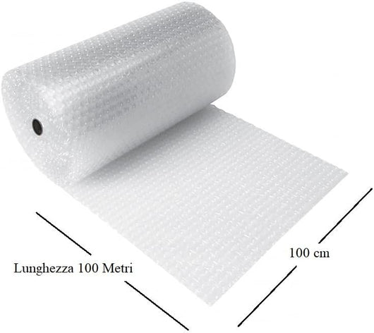 Pluriball imballaggio rotolo telo a bolle per trasloco e trasporto lungo 100 metri alto 100 cm HD