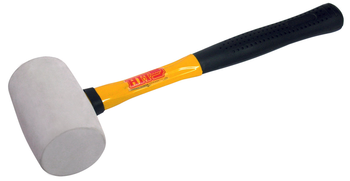 Hit MAZZUOLA CON TESTA IN GOMMA BIANCA MANICO IN FIBRA DI VETRO  gr. 600 6.00 pz